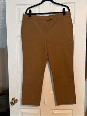 Ann Taylor Straight-Leg Pants in Camel Brown